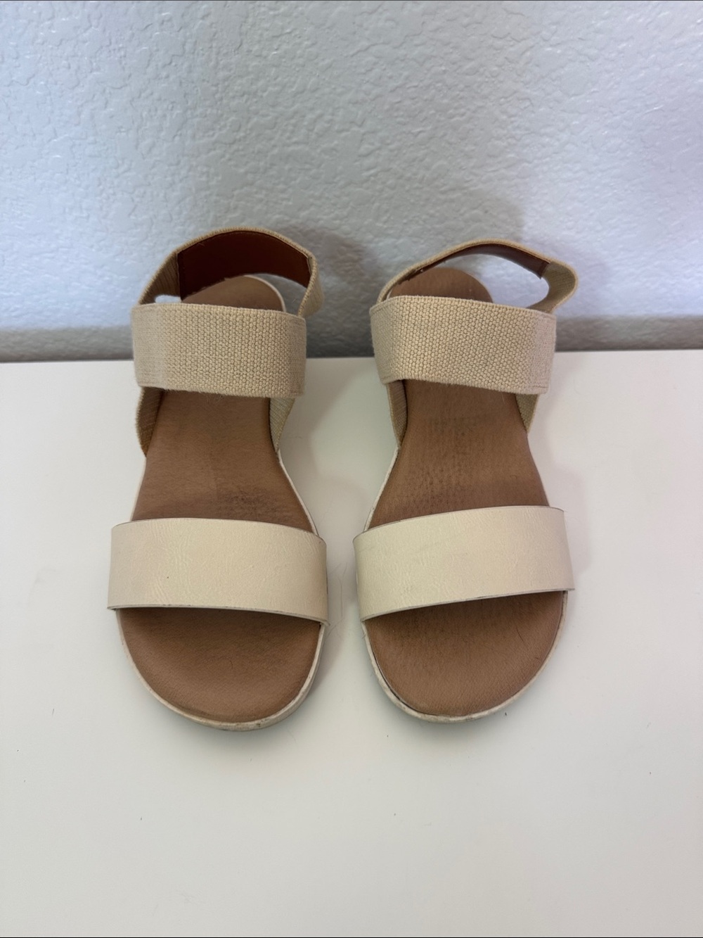 Neutral Beige Kensie Everlee Wedge Slingbacks